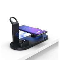 All In One Cellphone Stand Holder Desktop Phone Docking Station Wireless Charge