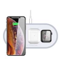 For Amazon Top Seller 2019 Wireless Charging Docking Station 3 In 1 Wireless Charger For Phone Watch Earphone